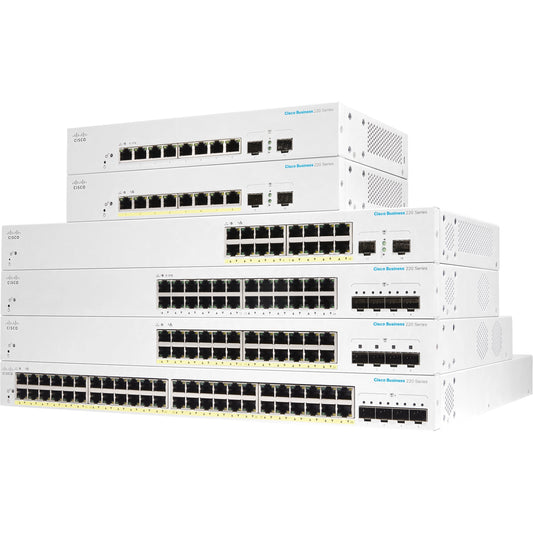 CBS220 SMART 8-PORT GE, FULL POE, EXT PS, 2X1G SFP