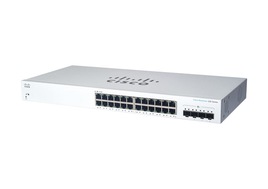 CISCO BUSINESS 220 SERIES SWITCHES,24 GIGABIT ETHERNET +4 10 GIGABIT ETHERNET, 4